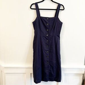 Women’s GAP dark blue button front straight pencil dress size 2